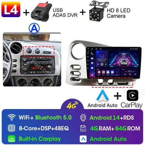 Dla PONTIAC Vibe 2003 - 2004 dla TOYOTA Matrix 2003 - 2008 System Android QLED IPS Ekran Dotykowy GPS Navi Radio Samochodowe Odtwarzacz Multimedialny