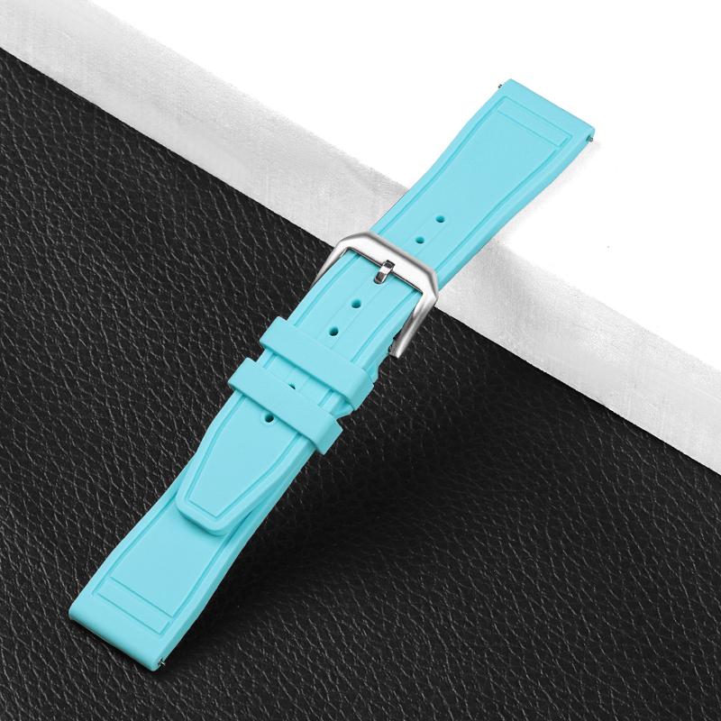 20mm 21mm 22mm Quick Release Soft Silicone Strap for IWC PILOT Portugal PORTOFINO Waterproof Smart Watch for Men Women Belt