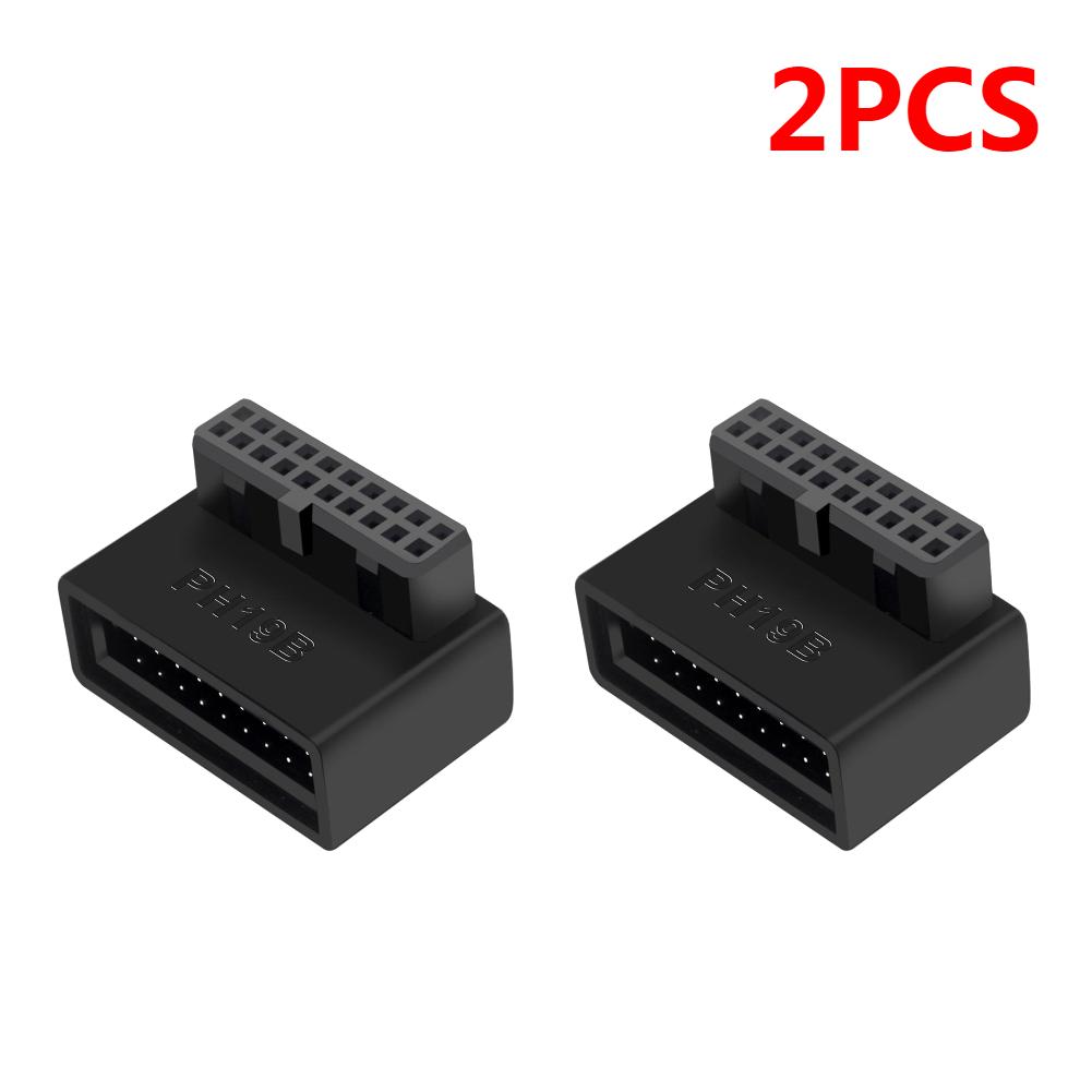 1/2/3/5PCS USB 3.0 19P 20P 90 Degree Computer Motherboard Header Adapter Plug-in Converter PC Desktop Mainboard Connector Plugs