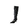 2025 autumn and winter new pointed thin heel high heel temperament thin French fashion sexy beauty female Internet celebrity boots