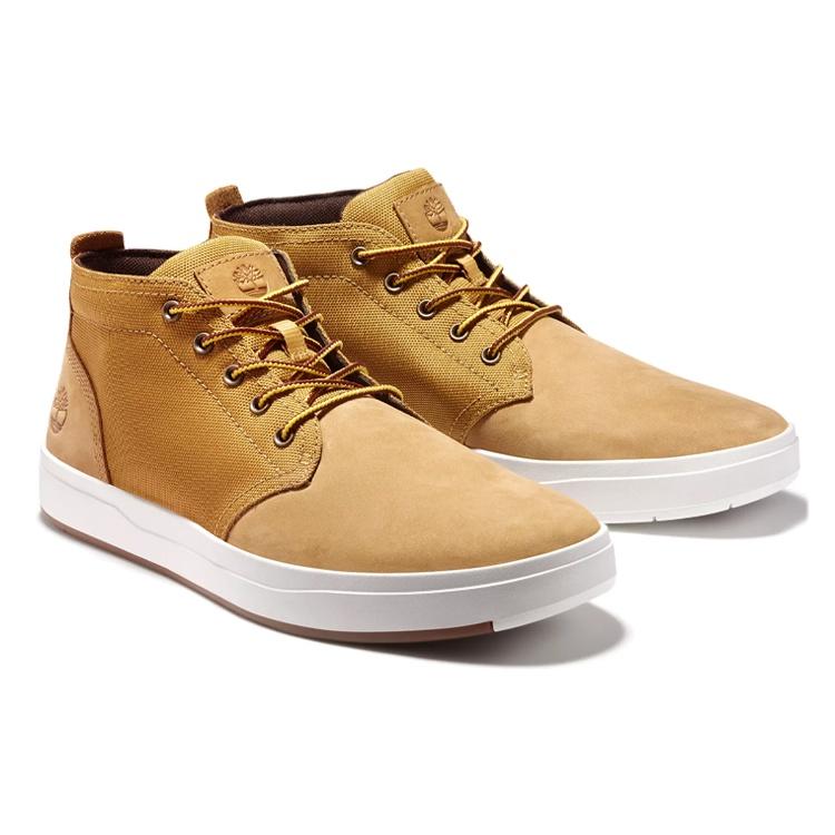 Timberland Davis Square Chukka Leder en Stof Laarzen 'Wheat' Heren A1OI3231