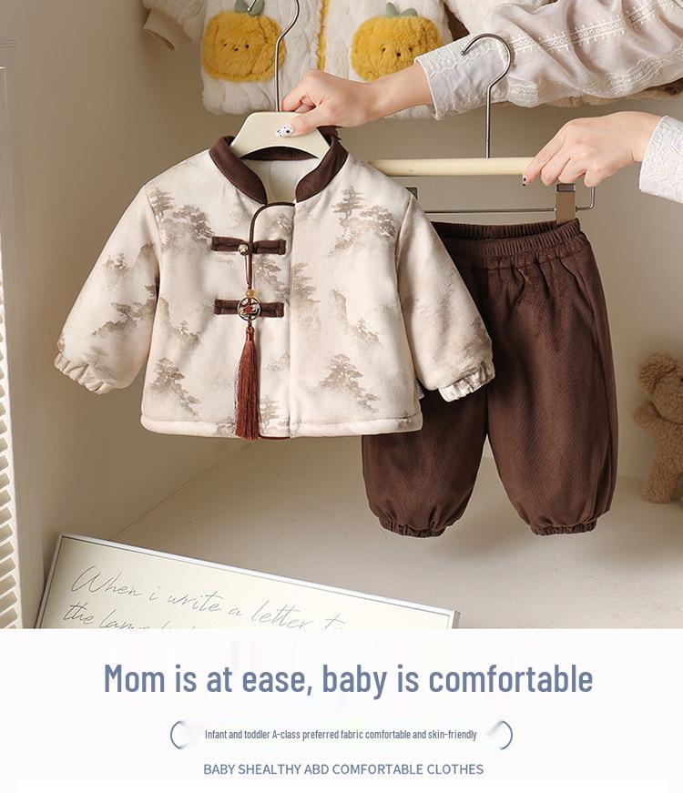 Winter Infant & Toddler Chinese Style Fleece Two-Piece Set