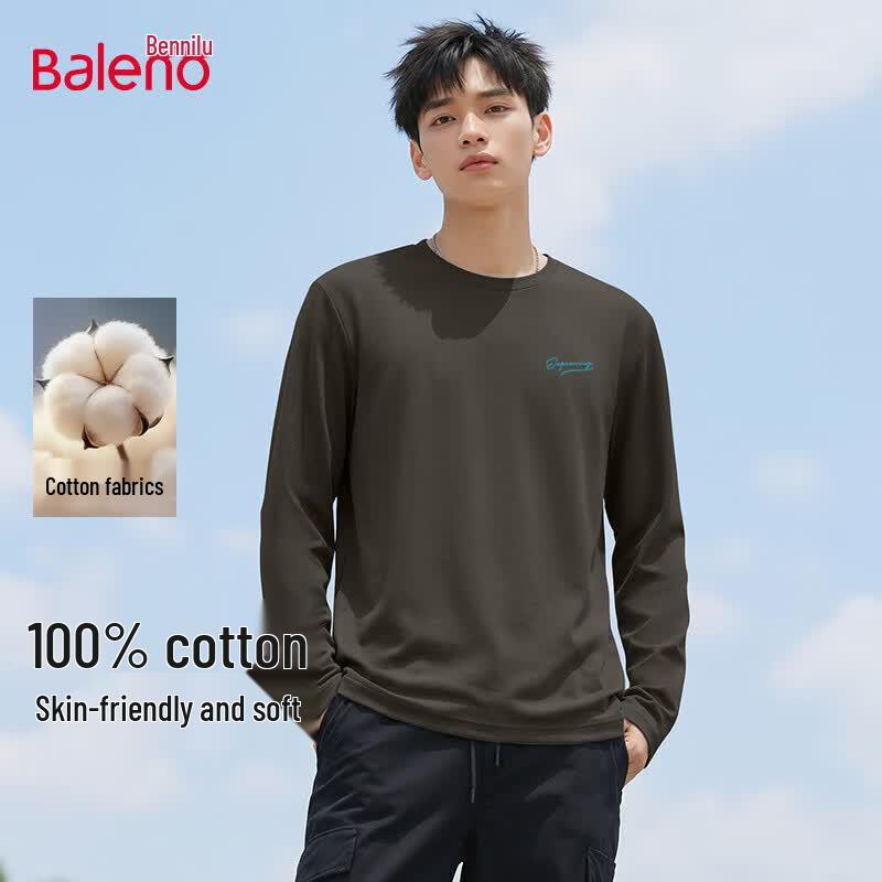 Baleno Men's Heavyweight Cotton Long-Sleeve T-Shirt
