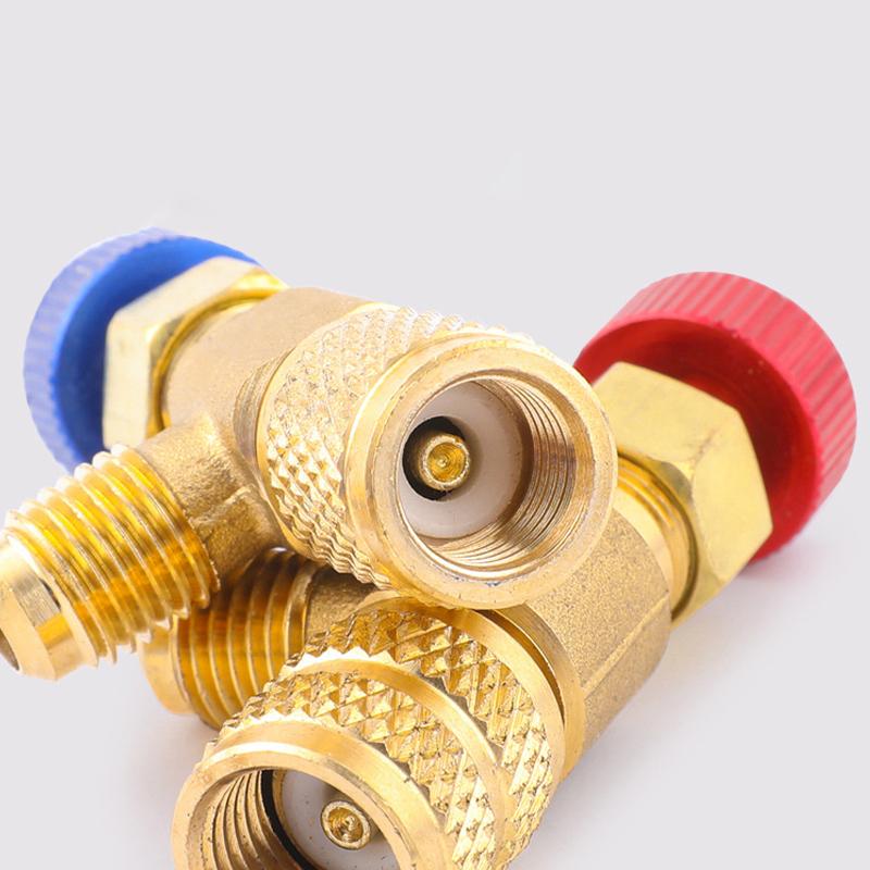 1 Adet R410A R22 Klima Soğutucu Akışkan 1/4" Emniyet Adaptörü Sıvı Emniyet Valfi Klima Tamiri Ve Florür