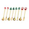 Cartoon Rabbit Christmas Dessert Spoon and Fork Set - Cute Party Favor Stirring Spoon