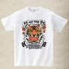 Korean Tiger Graphic Short Sleeve Cotton T-Shirt- White