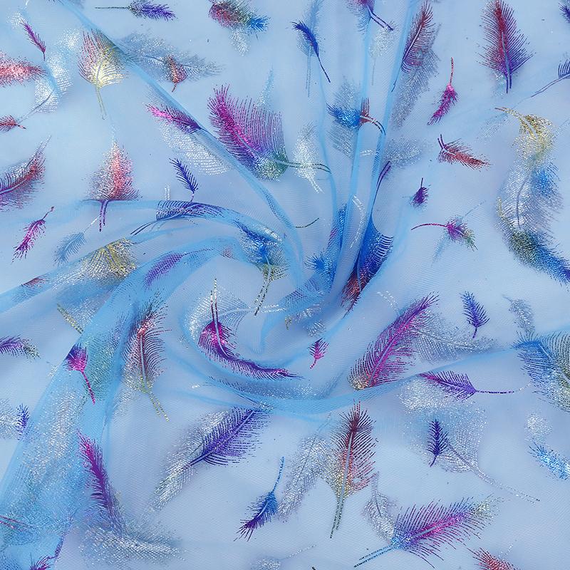 100x150cm Fancy Feather Butterfly Gauze Wedding Dress Shampooy Skirt Gauze Stage Costume Fabric Background Decorative Foil Gauze