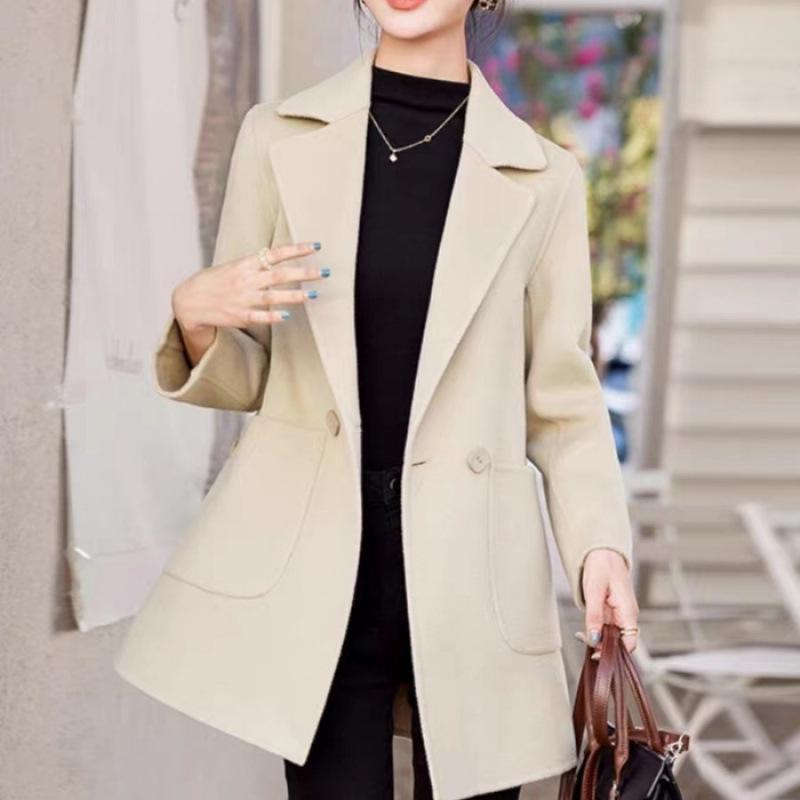 Women's High-End Woolen Coat for Spring and Autumn 2025