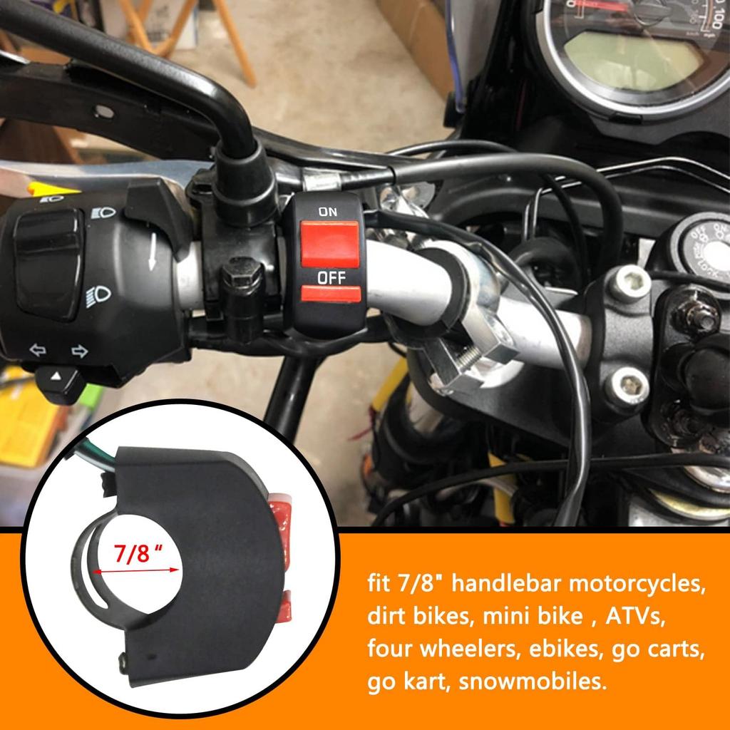 22Mm 7/8 Throttle Handle Grips Cable Clamp On Off Switch For Coleman CT100U CT200U Baja Doodlebug Db30 Mb165 Mb200 50Cc 90Cc 110Cc 125Cc SSR Coolster