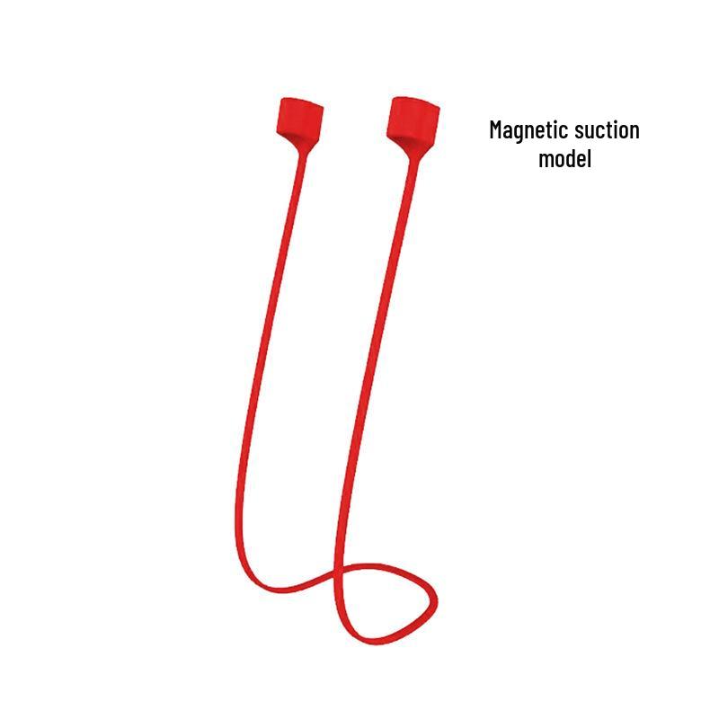 Silicone Bluetooth Wireless Earbuds Lanyard for AirPods & Xiaomi - Anti-Lost Magnetic Strap for Running Sports.