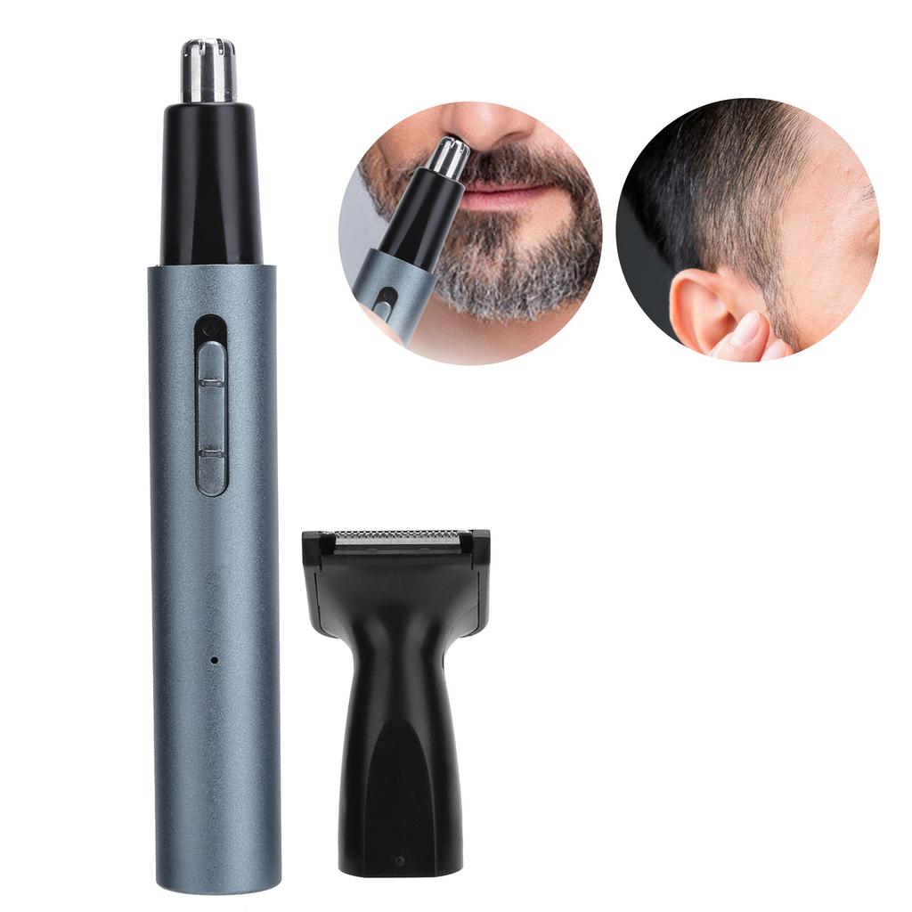 Electric Nose Hair Trimmer Rechargeable Aluminium Tube Facial Hair Remover Clipper