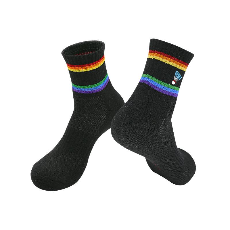 

Professional Men s & Women s Non-Slip Mid-Calf Badminton Socks - Sweat-Absorbent Towel Bottom Sports Socks M size (one size fits 34~38)