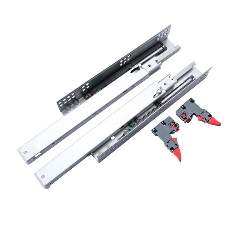 Concealed Drawer Runners Soft Close Undermount Full Extension Cabinet Rails with Locking Devices Rusts Resistant Slides
