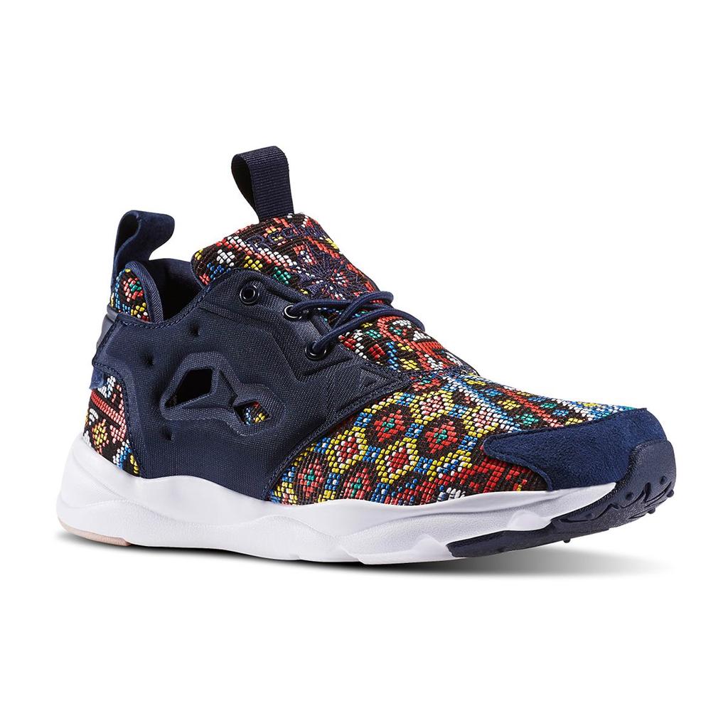 Reebok Furylite GT Woven Sports Casual Low-Top Lifestyle Shoes Women Sneaker Navy-Blue BD3092