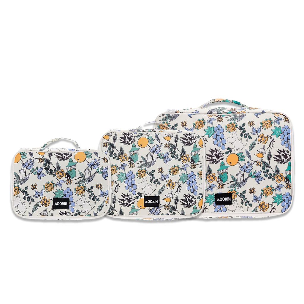 Marushin Travel Pouch Moomin Fruit Garden 3-Piece Set,