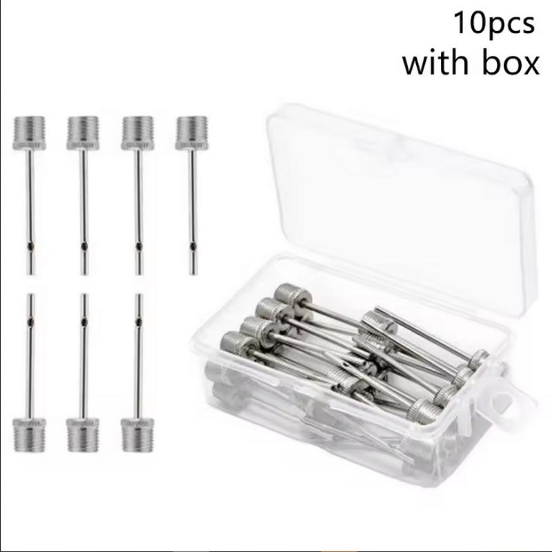 10/20PCS Sport Ball Inflating Pump Needle For Football Basketball Soccer Inflatable Air Valve Adaptor Stainless Steel Pump