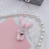Key Holder for Students Heart Rabbit Keyring Phone Lanyard Mobile Phone Strap