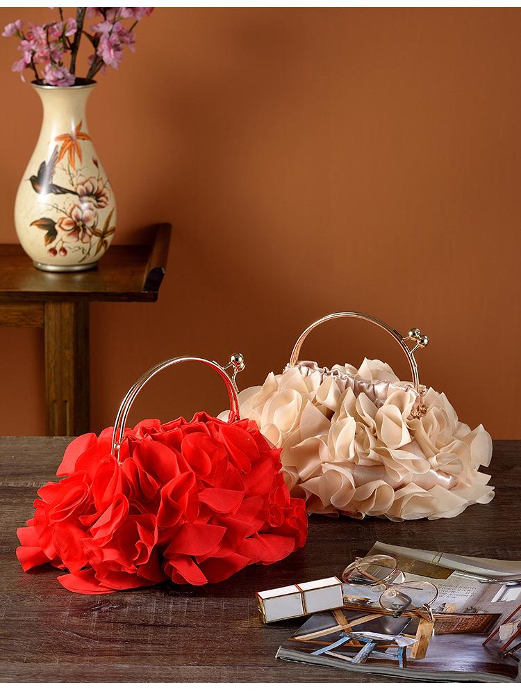 Elegante florale Clutch: Tasche für Braut-, Abend- und Cheongsam-Anlässe