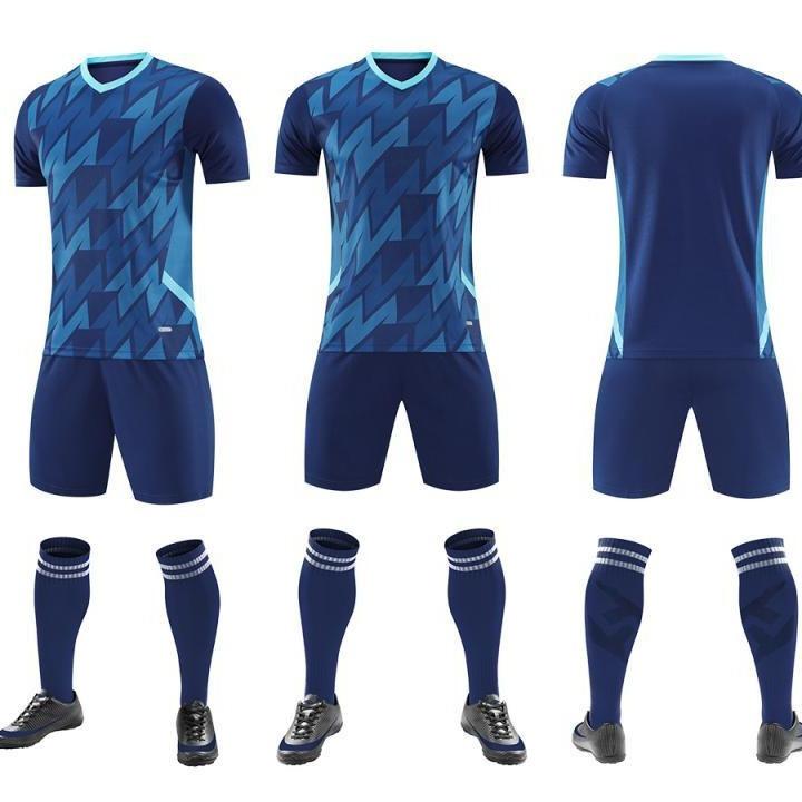 Short Sleeve Football Uniform Set Competition Training Team Uniform Adult Football Jersey Men'S And Women'S Suit Quick Dry Breathable 8022