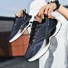 Running Shoes Men Lightweight Breathable Anti-Slip Mesh Casual Shoes Men Comfortable Flat Bottom Soft Lace-Up Sports Shoes Men