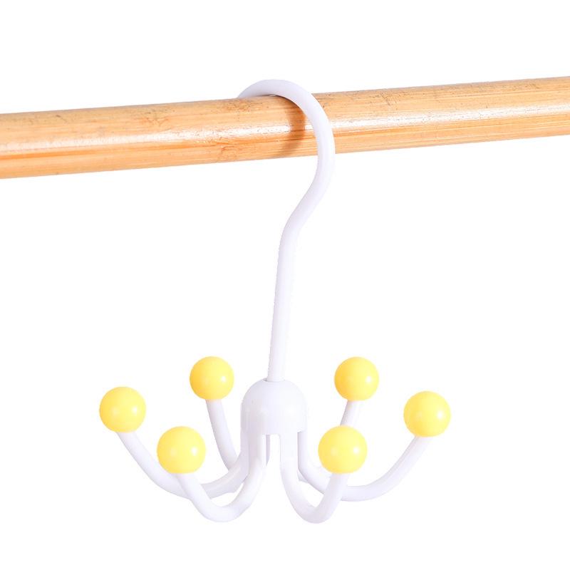 360° Rotating Hook: Multifunctional Hanger for Clothes & Underwear Storage жёлтый/белый