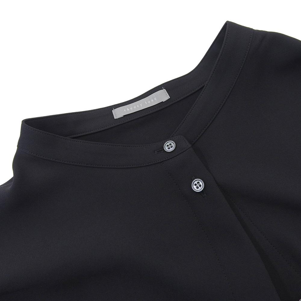 theory luxe Excellent condition Marvine Amia Blouse, polyester top, women's, black, size 42, 25 stainless steel, 03-5108201 tops 42 blackUsed