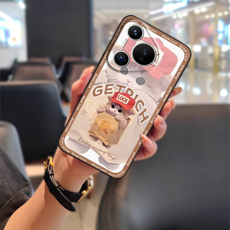 Full wrap Protective Phone Case For Huawei P70 Pro/Pura 70 Pro+ Back Cover TPU Waterproof Cartoon Couple Phone Pouch