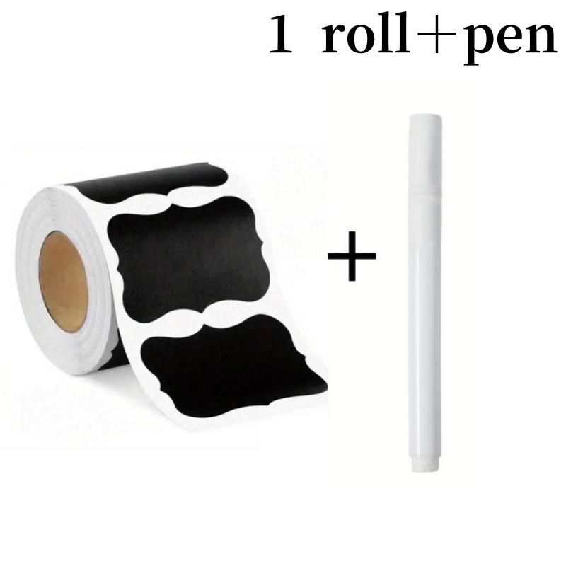 

120 шт./рулон наклеек для школьной доски со стираемой ручкой, водонепроницаемые этикетки для школьной доски для хранения на кухне, баночки для специй, бутылки, бирки