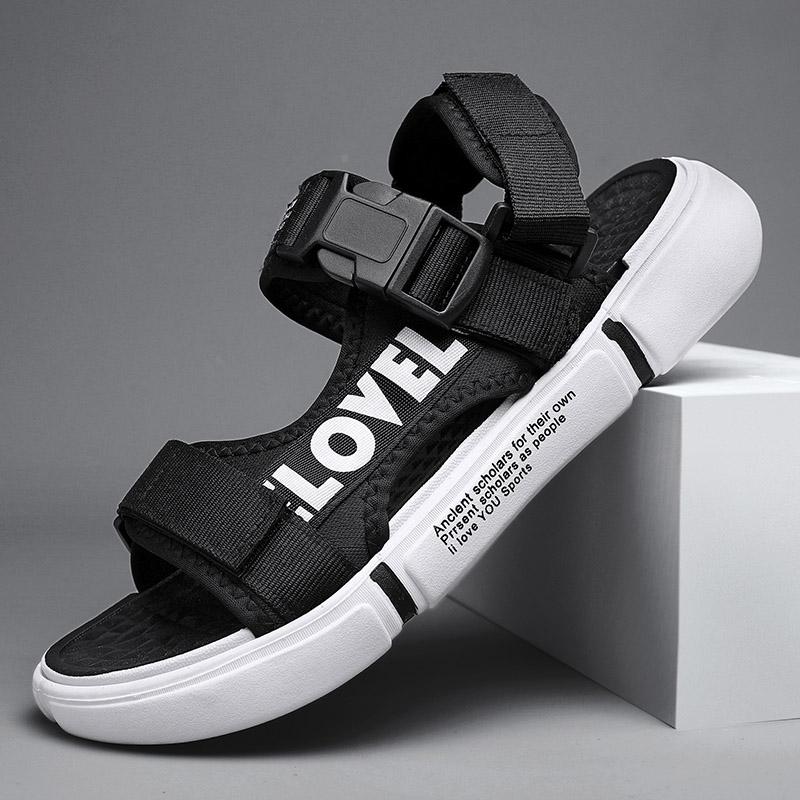 

Летние модные мужские сандалии, уличная нескользящая дышащая походная обувь, повседневные пляжные тапочки, мужская спортивная обувь 40