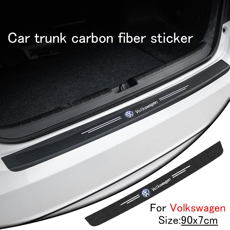ABCD1 New Car Door Sill Plate Sticker Antiscratch Strip Trunk Protection Decals For VW Beetle Bora Golf Jetta Passat Polo Touran