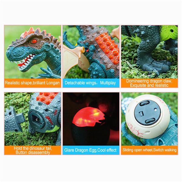 Electric Kids Children Walking Dinosaur T-Rex Figure Toys With Light Sound Gifts 