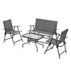 Four-Piece Metal Garden Sofa Set - Mixed Grey