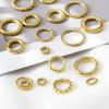 20pcs Stainless Steel Twist Rope Circle Connector Closed Jump Rings Split Ring Thick for DIY Jewelry Materials Making Supplies