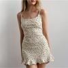 European And American Summer Sexy And Cute Floral Print Sling Nightdress Pajamas Comfortable And Soft Ladies Home Furnishing