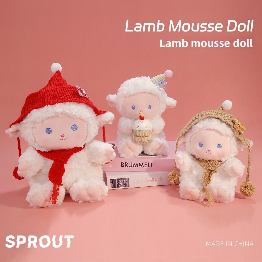 Plush Sheep Mousse Toy With Soft Polyester Filling For Gift Giving And Collecting