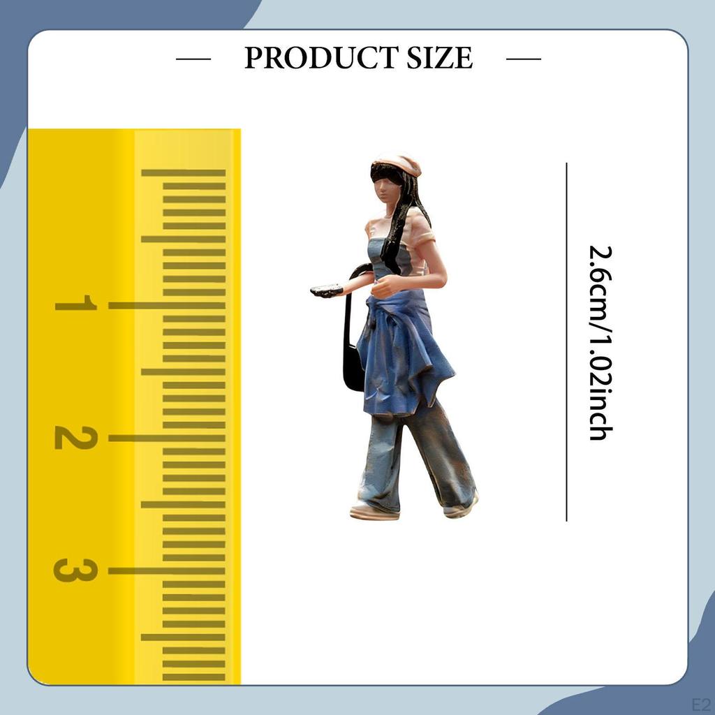 1/64 Girl Miniature Figure Diorama Collectibles People Figurine Mini Model DIY Projects