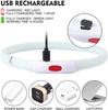 1 ADET Silikon Led Köpek Tasması Usb Şarj Edilebilir Işıklı Köpek Tasması Anti-Kayıp/Araba Kazası Güvenliği Evcil Hayvan Işık Tasması Köpek Aksesuarları için