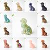 Resin Dog Figurine With Natural Crystal For Office Desk Decor And Home Gift