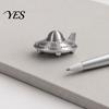 3D Printed Space Model UFO Figurine, Sci-Fi Spacecraft Decor, One-Piece Craft with Clear Space-themed Desk Accessory Texture, Mini Ornament