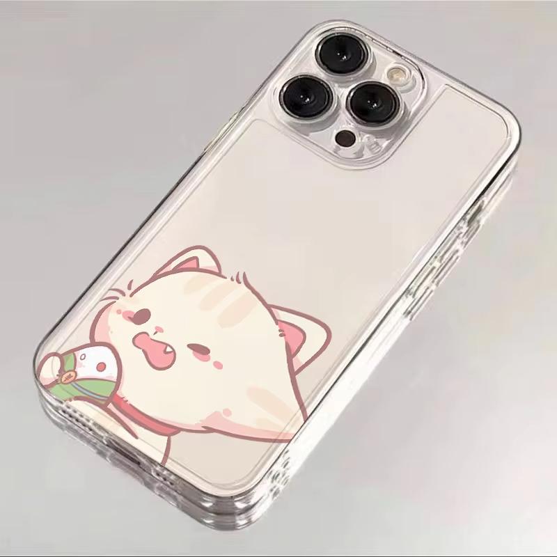 Funny Cartoon Animal Bear Couple Phone Case For iPhone 17 Pro Max 16 15 Pro 14 13 Mini 12 11 17Air 16 Plus Clear Bumper Cover