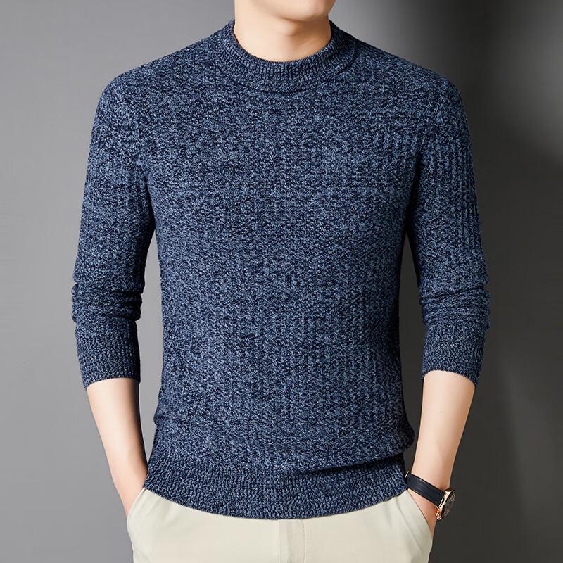 Yiliteng Men's 100% Wool Thick Pullover Sweater YTMTST6416