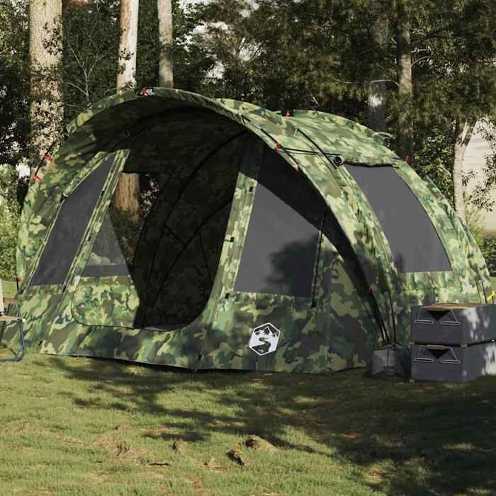 VidaXL Tente de pêche 2 personnes camouflage imperméable 4009400