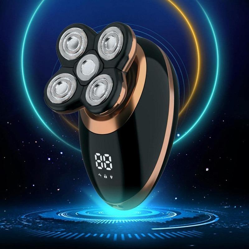 Электробритва для мужчин USB перезаряжаемый триммер для лысой головы чёрный — фото 2