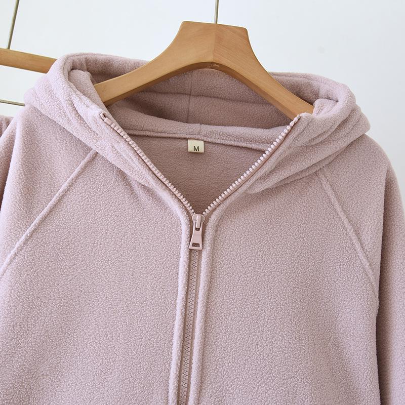 Couple's Fleece Pajamas: Warm Hooded Zip-Up for Men, Perfect for Fall and Winter Lounging or Outerwear.
