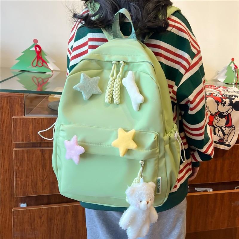 Schulrucksack für Mädchen, Mittelstufenschülerinnen, Oberstufenschülerinnen, schlichter Rucksack für Studentinnen, vielseitiger Mädchenrucksack, weniger Luxus
