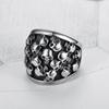 Hot-selling, Men's Single Personality Trend Stainless Steel Skull Ring, Multi-ghost Head Jewelry