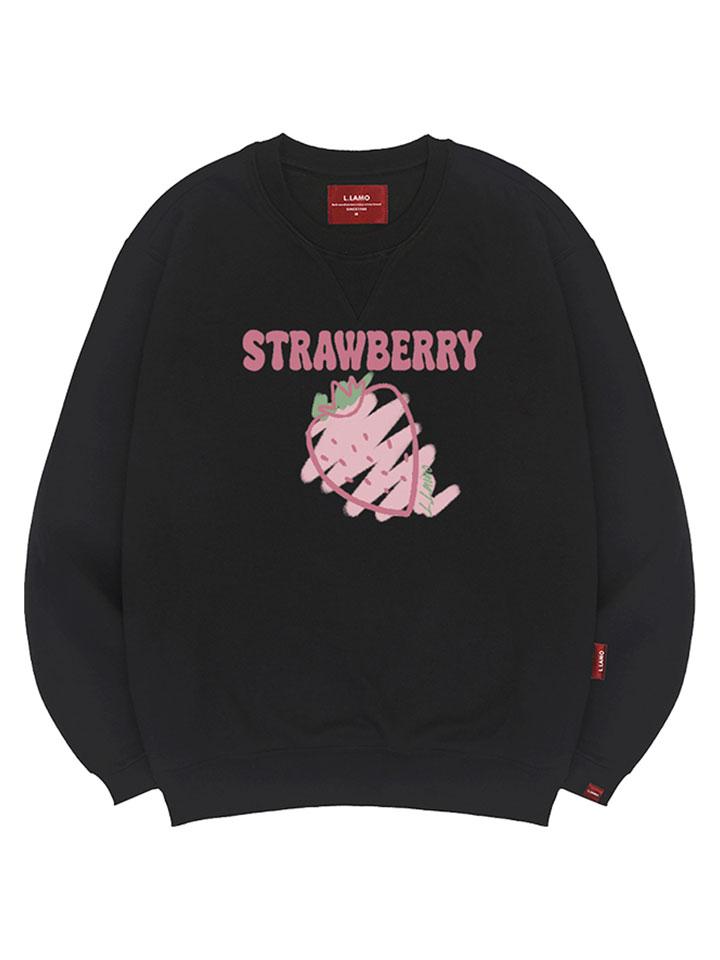 Ellamo Strawberry Sweatshirt Unisex Plus Size S~4Xl (Type A)