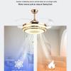 Smart Variable Frequency Ceiling Fan with Chandelier for Living Room, Bedroom, and Restaurant