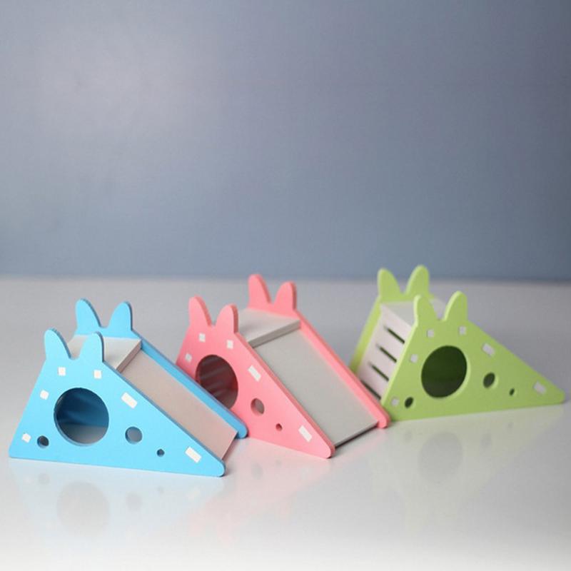 Hamster Versteck Niedliches Übungsspielzeug Holz Hamsterhaus mit Leiter Rutsche