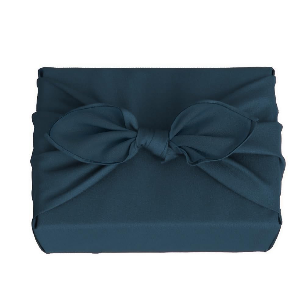 Furoshiki large purple navy stylish plain chirimen high-quality washable polyester eco bag tote kimono practice privacy cross 70 90 140cm (navy 70cm)
